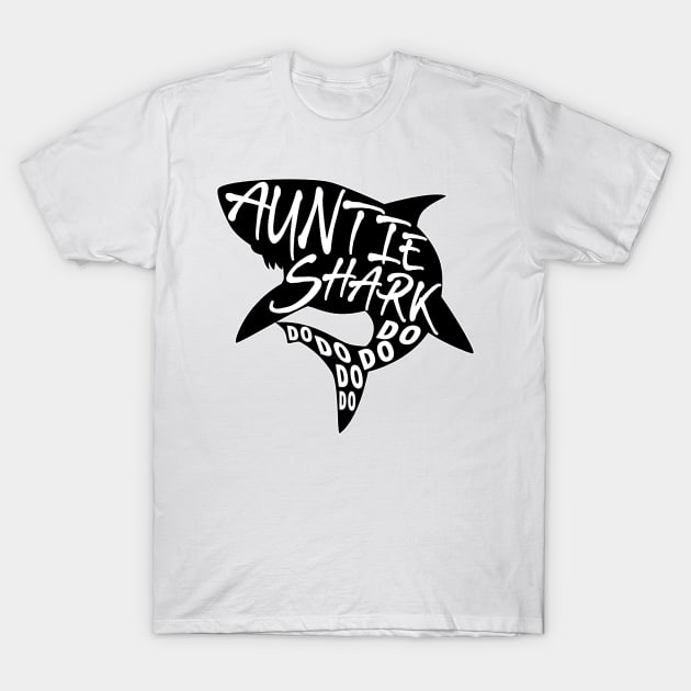 Auntie Shark (Baby Shark) - Minimal Lyrics Shirt T-Shirt by treszurechest